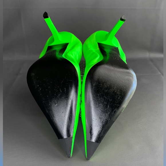 💥 SALE 💥 BALENCIAGA Knife cinch heels, neon green - Picture 4 of 7